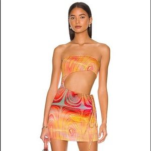 WORN ONCE: x REVOLVE Renee Plisse Dress in Motion Plisse Artwork